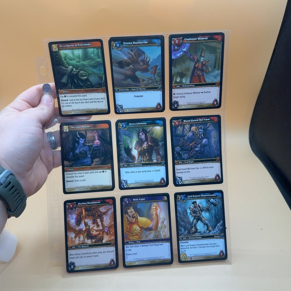 World of Warcraft TCG 18 Card Lot Mixed Commons Allies Quests